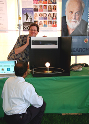 Drs. Livengood and Hewagama demonstrate a transiting exoplanet.