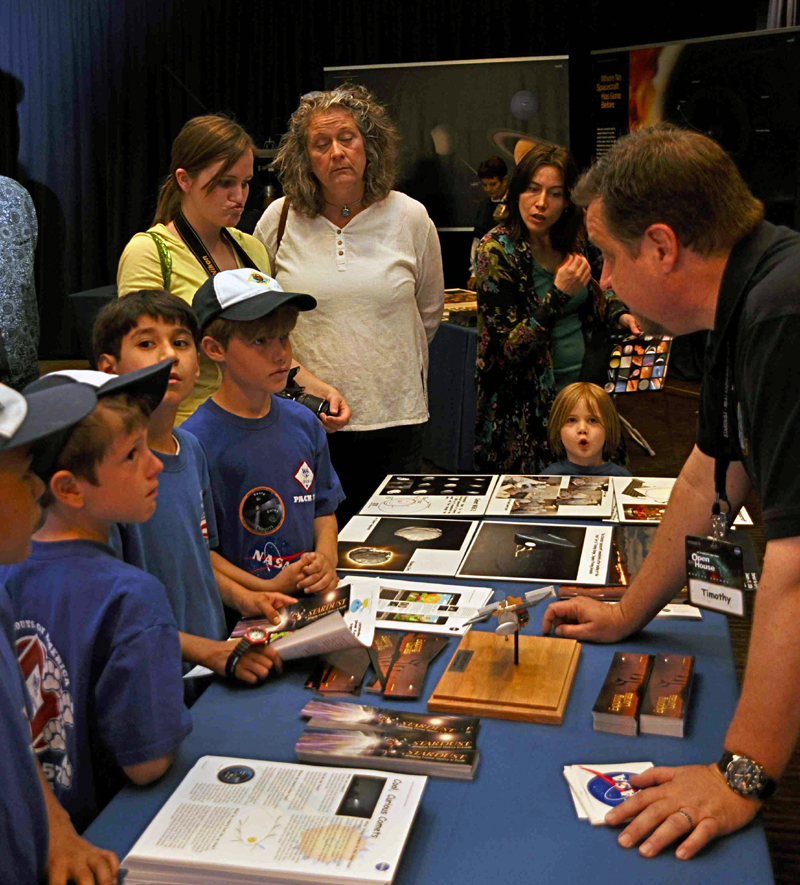 Tim Larson talks with future scientists about what comets are made of and where they originate.